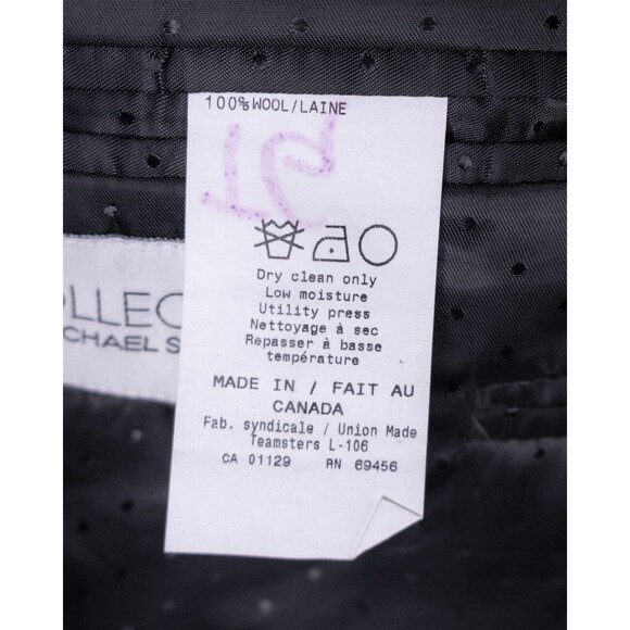 Collection By Michael Strahan Sport Coat Jacket Blazer WOOL Plaid 44L Canada EUC - Picture 11 of 14